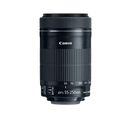 New Canon EFS 55-250 Telephoto Lens with Textured Grip